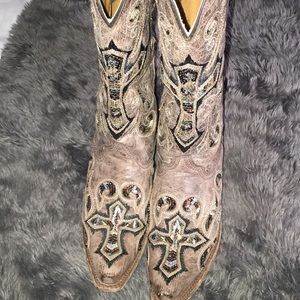 Corral glitter cross boots